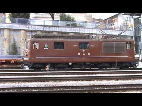 BLS Re 4/4 "164 Lengnau" testing in Spiez [19.11.10]