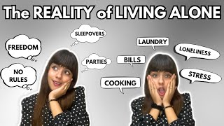 MOVING OUT for college? The TRUTH no one tells you!😱Goods & Bads of LIVING ALONE 😓| My Learnings🥰