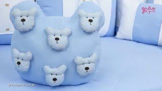 Almofada Urso Teddy Azul | Ref: 50374