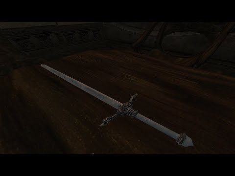 The Elder Scrolls III:Morrowind-Stalhrim Longsword of Flame Weapon Gameplay