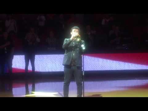 David Longoria Trumpet Plays The National Anthem At Thomas & Mack Center edm Grammys Vegas