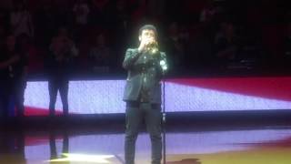 David Longoria Trumpet Plays The National Anthem At Thomas & Mack Center edm Grammys Vegas