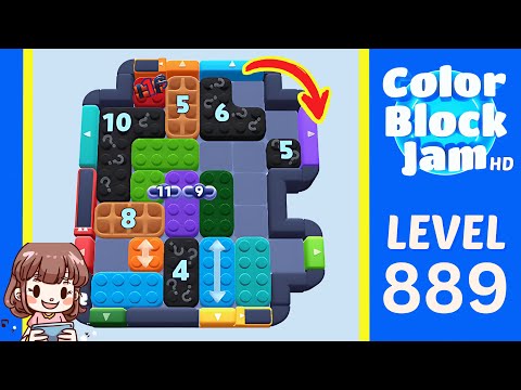 Color Block Jam Level 889 Solution Walkthrough