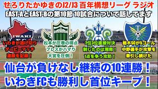 【J2/J3リーグ百年構想リーグラジオ】後半戦スタート。首位のベガルタ仙台といわきFCがともに揃って勝利を記録！EAST-AとEAST-Bの第10節10試合について感想を話していく！