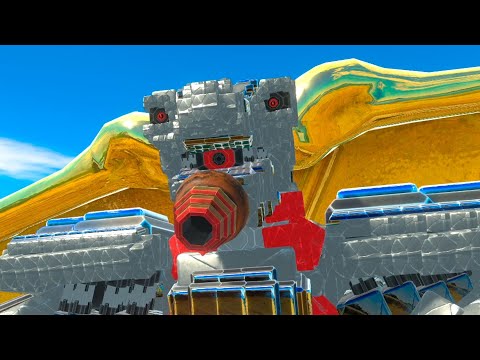 Awesome Flying MechaGodzilla vs Mass EVERY Units Army   Animal Revolt Battle Simulator ARBS