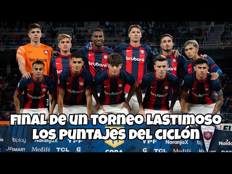 SAN LORENZO CERRÓ UN TORNEO VERGONZOSO CON UN EMPATE CON CENTRAL CORDOBA - PUNTAJES DEL CICLÓN