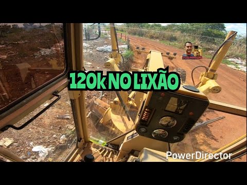 CATERPILLAR 120K NO LIXÃO / Motoniveladora grader niveleuse patrola operador 