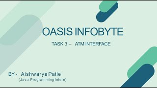 Download the video "TASK 2 (Java Programming) - OASIS INFOBYTE"