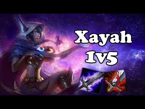 Xayah 1v5 Pentakill INSANE DMG
