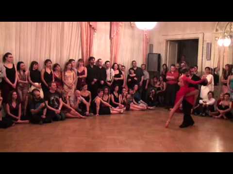  Analía Centurión  and  Gabriel Missé  are  dancing  to  the  tango  "  Los Mareados  "
