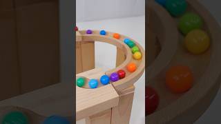 MarbleRun ASMR☆Wooden Slope& spiral& Lightning McQueen #マーブルラン#asmr #coloful
