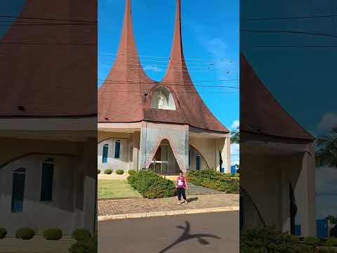passando pela igreja católica de roncador Paraná 🇧🇷😎