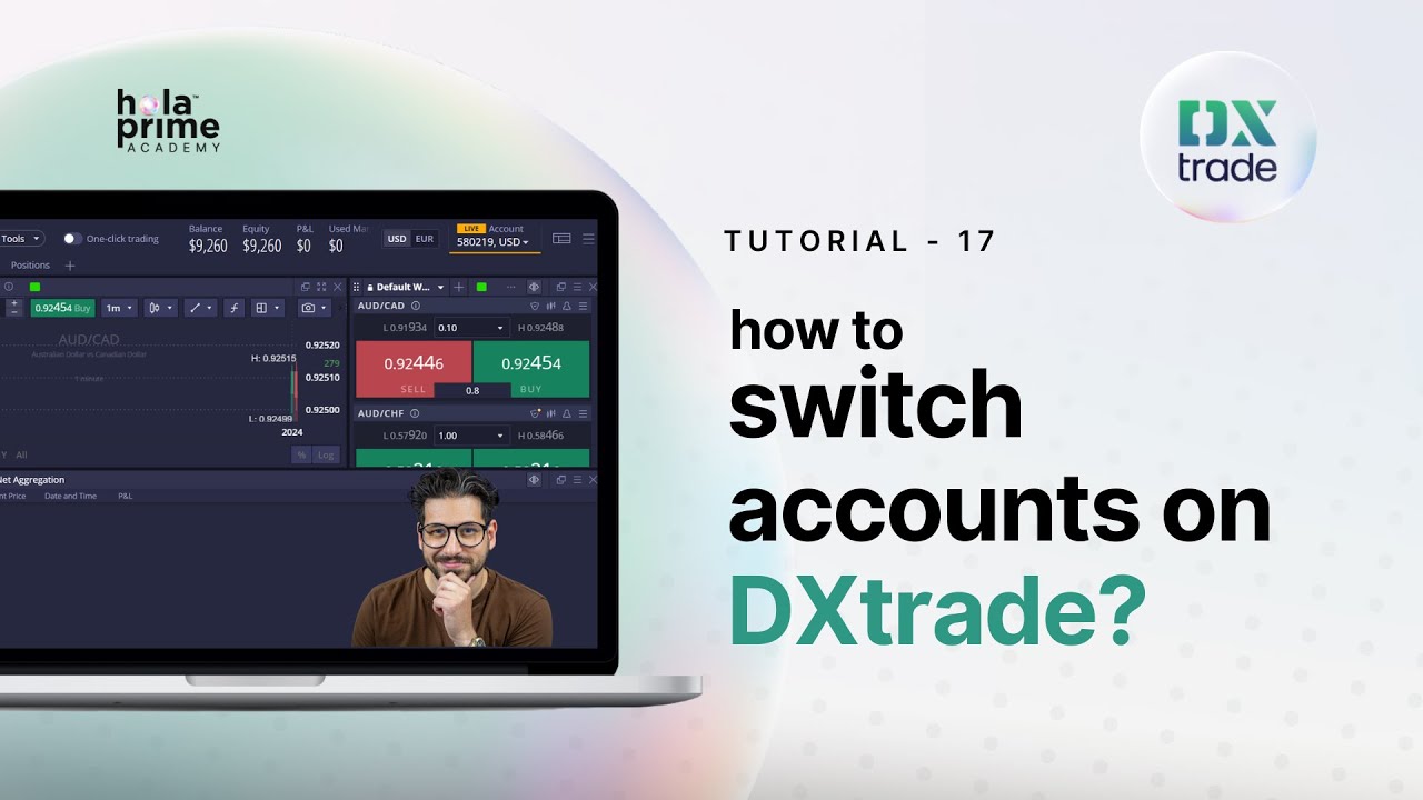 So wechseln Sie zwischen Handelskonten bei DxTrade | Hola Prime
