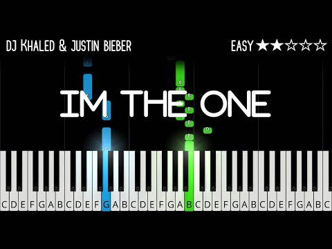 DJ Khaled - I'm The One feat. Justin Bieber - EASY Piano Tutorial
