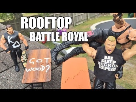 GTS WRESTLING: ROOF TOP RUMBLE! WWE Mattel Elite Figure Matches ANIMATION PPV Event!