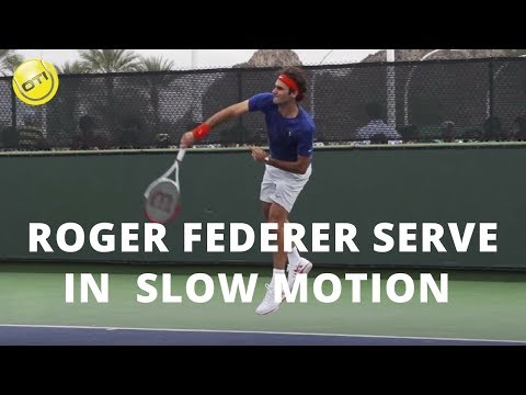 Roger Federer Serve In Slow Motion