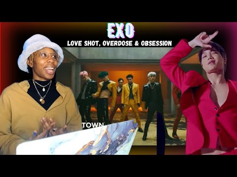 Baby DJ Discovers K-Pop | EXO - Love Shot, Overdose & Obsession Reactions