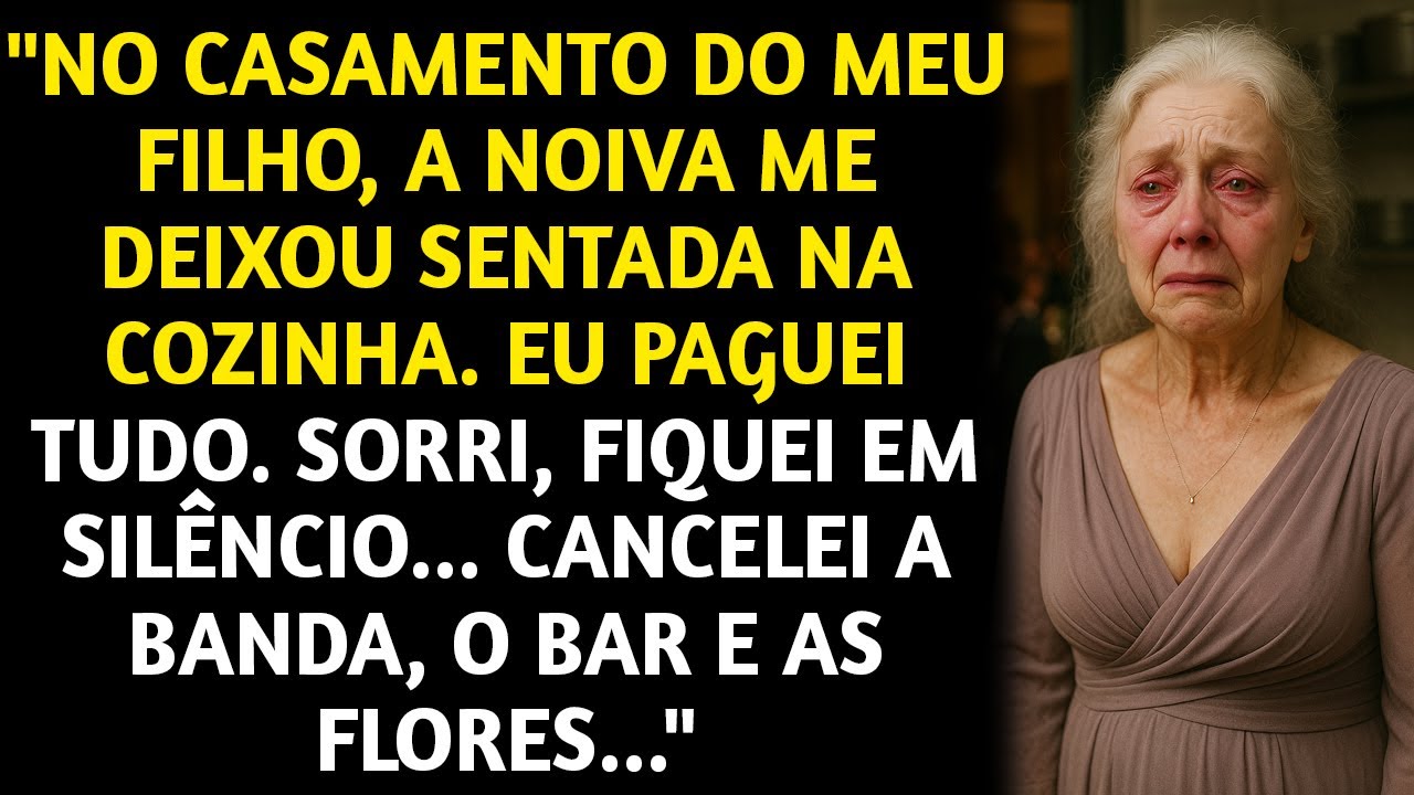 No casamento do meu filho, a noiva me sentou na cozinha. Eu sorri, fiquei quieta e cancelei tudo.