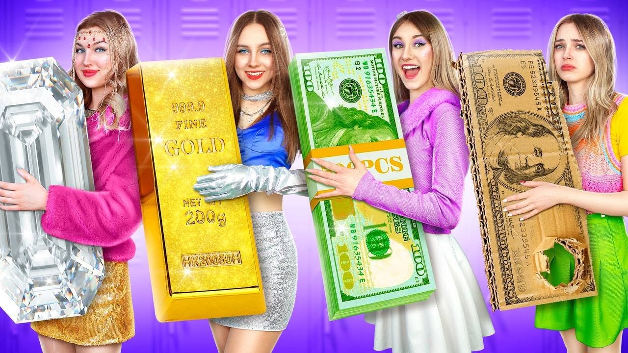 Alunas: Pobre VS Rica VS Milionária VS Normal || Como Ficar Giga Rica