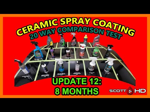 Ultimate Ceramic Spray Coating Test UPDATE 12 - 20 products compared - 8 MONTH UPDATE - Top 3 clear!