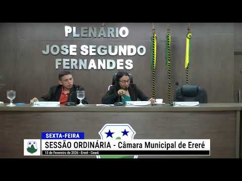 SESSÃO ORDINÁRIA  DA CÂMARA DE ERERÉ AO VIVO