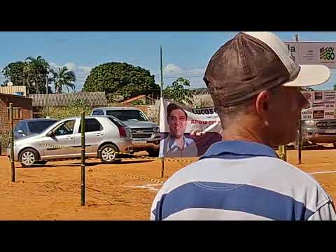Início da partida final do campeonato terrão Inter bairros de Santa Rita do Araguaia Goiás 