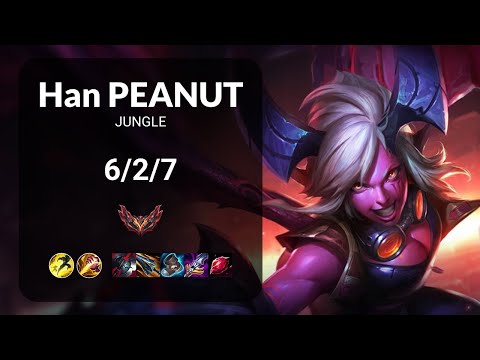 Han Peanut Vi vs Rek'Sai JUNGLE - KR GRANDMASTER Patch 14.15