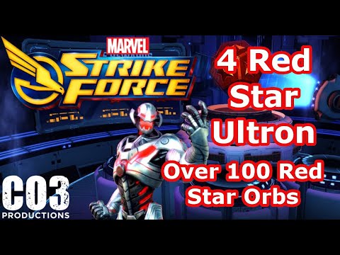 Ultron to 4 Red Star - 100+ Red Star Opening - MSF - Marvel Strike Force
