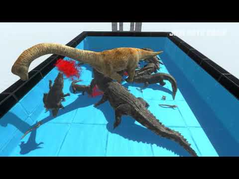 DEADLY POOL PURUSSAURUS vs ALL UNITS (DINOSAURS) - Animal Revolt Battle Simulator