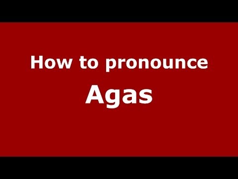 How to pronounce Agas (Greek/Greece) - PronounceNames.com