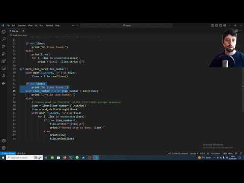 Command Line To Do List App Python Coding Tutorial