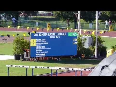 Disney Club Champs - 80 Meter Hurdles 11yr girls - Omaria Gordan