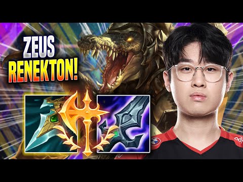 ZEUS CHILLING WITH RENEKTON! - T1 Zeus Plays Renekton TOP vs Irelia! | Season 2022