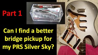 Video thumbnail for Silver Sky bridge pickup replacement, Part 1: Dimarzio HS-2 by davlav Music