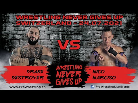 Drake Destroyer vs Nico Narciso - Wrestling Never Gives Up!, Lugano - 24.07.2021