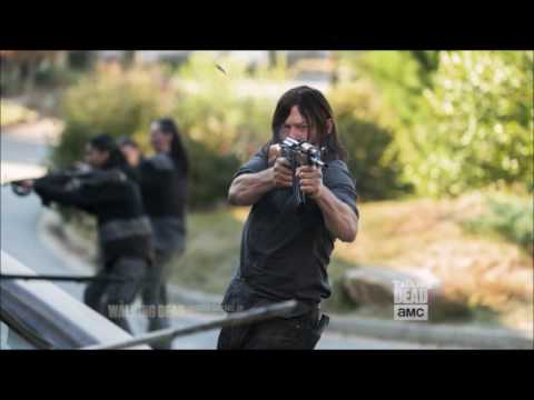Talking Dead - Cast on the war scene in Alexandria