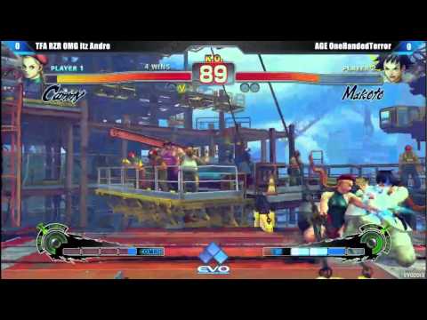 EVO 2013 - Super Street Fighter IV AE Pool Matches - TFA RZR OMG itz Andre vs AGE OneHandedTerror