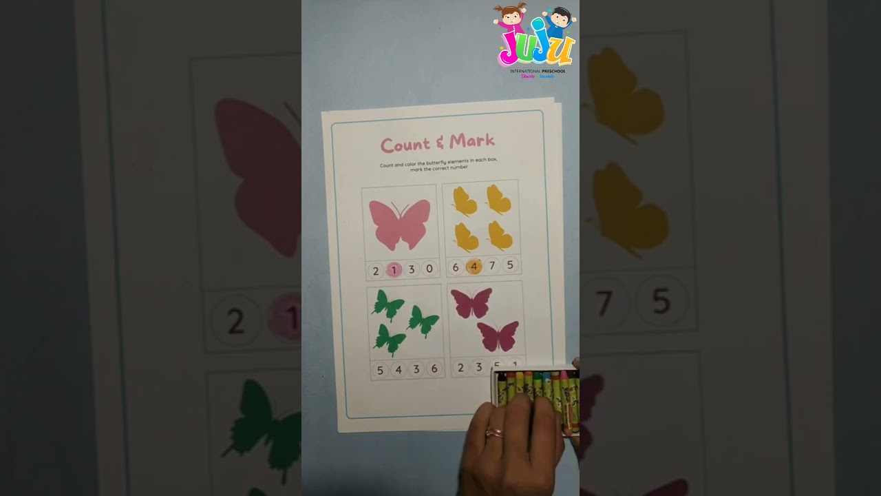 Count and mark kindergarten worksheet