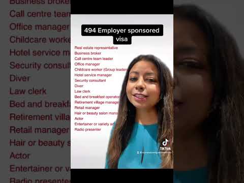 494 Employer sponsored visa