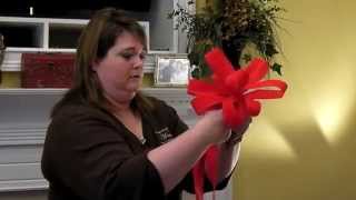 How to Hand Tie A Christmas Bow for Wreath or Garland