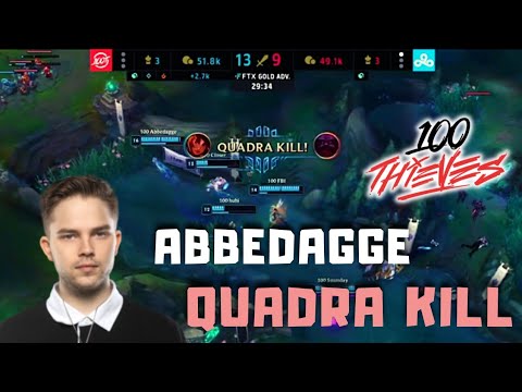 Abbedagge Quadra Kill Taliyah on LCS Semi Finals - C9 vs 100