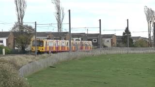 preview picture of video 'Tyne and Wear Metro-Metrocars 4087 and 4063 passing Boldon East Junction'