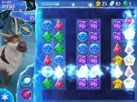 Frozen Free Fall Level 96 Live Action Play Walkthrough