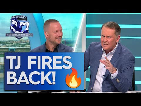 Things get fiery between Nath & TJ in a TENSE What Caught My Eye 😬😅 - Sunday Footy Show
