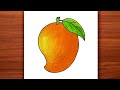 Mango Drawing ll  How to Draw Mango Step by Step  ll Fruits Drawing ll