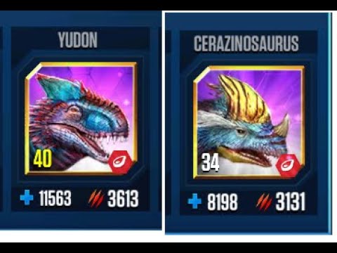 YUDON VS CERAZINOSAURUS II Jurassic World The Game II Dinosaurs Game