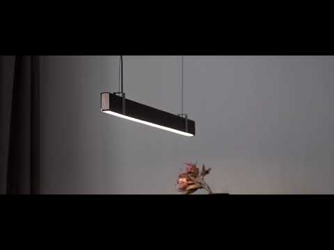 LED-hanglamp Lilt staal - 1 lichtbron - Zwart