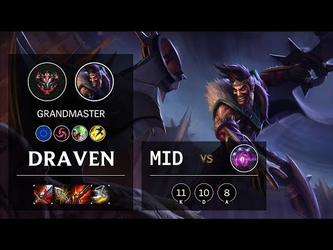 Draven Mid vs Vel'Koz - EUW Grandmaster Patch 10.13