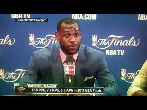 Lebron James To Us Normal Guys..Basically Your Life Sucks & I'm Still Rich Even Though We Lost!