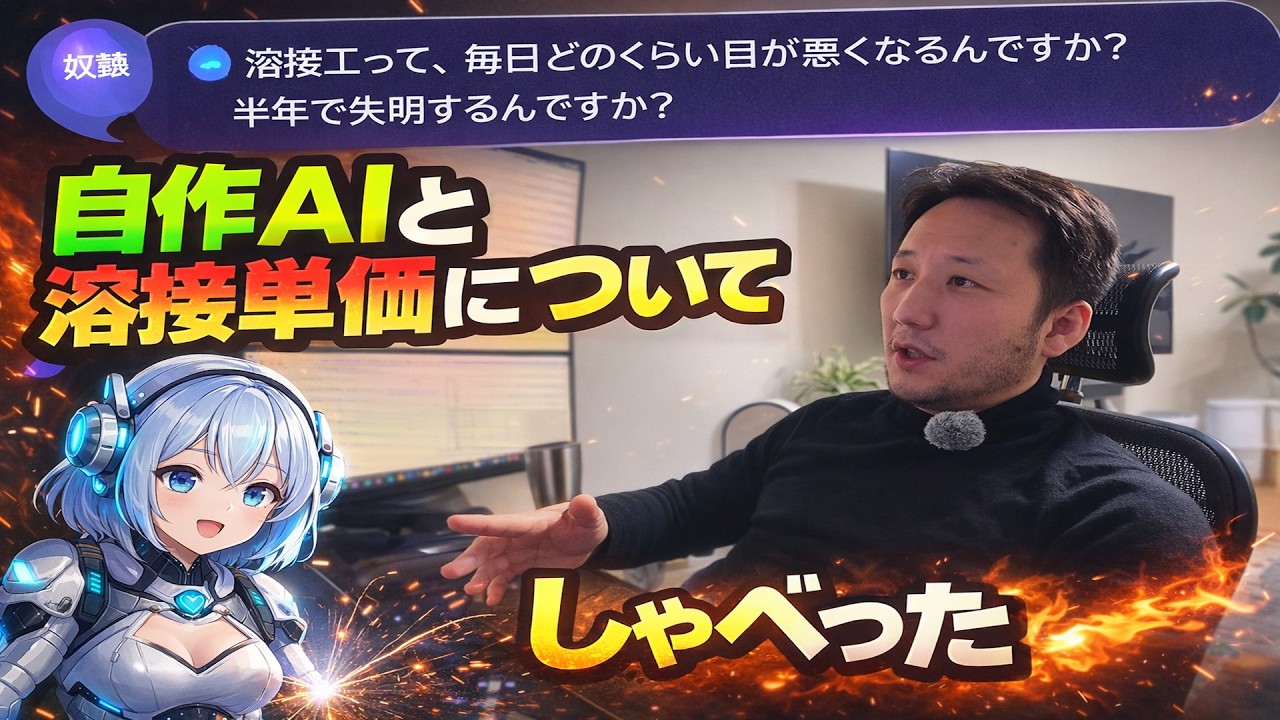 自作AIと溶接の単価について会話した